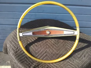 1966 CHRYSLER IMPERIAL STEERING WHEEL AND CENTER TRIM PIECE - Picture 1 of 15