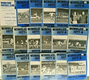 WIMBLEDON HEIMPROGRAMME 1977-78 ~ 1. SAISON IN DER LIGA ~ SIE WÄHLEN WELCHE - Bild 1 von 19