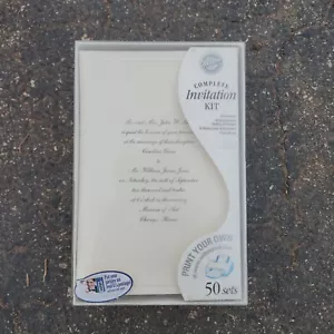 Wilton Complete Invitation Kit 50 Count w/ Envelopes + Reply Cards Ivory - Picture 1 of 3