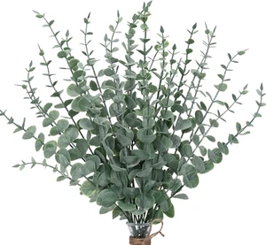 24Pcs Eucalyptus Stems Artificial Eucalyptus Leaves Fake Greenery Branches Fake  - Picture 1 of 6