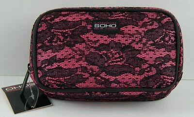 London Soho Cosmetic Bag Makeup Bag Pink / Black - Image 1 of 4