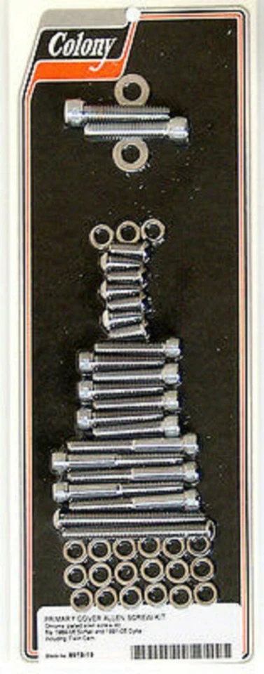 Colony 8919-19 Primary Cover Hardware Kit Allen Chrome Harley Dyna Softail 78559 - Image 1 of 1