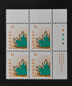 *Kengo* 1998 Canada stamp #1686 STYLIZED MAPLE LEAF UR PLATE BLOCK MNH@E93 - Imagen 1 de 1
