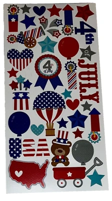 HTF Doodlebug Stars & Stripes July 4 Planes Pinwheels Scrapbooking Collection - Image 1 of 4