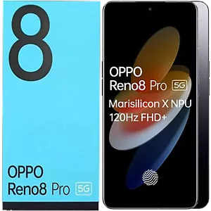 NEW Oppo Reno 8 Pro 5G Black 256GB + 12GB Dual-SIM Factory Unlocked GSM - Picture 1 of 1
