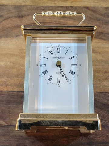 Howard Miller Mini Quartz Carriage Clock Model #613-132 West Germany Cover