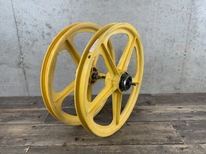 Skyway Tuff Wheel ii 2 Yellow Vintage Old School Bmx Mags 20” - Picture 1 of 13