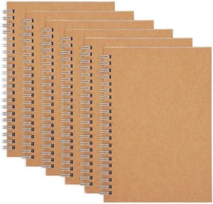 EOOUT 6 Pack Spiral Notebook College Ruled Notebook 100 Pages/ 50 Sheets - Picture 1 of 5