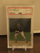 1991 Barry Colla #2 ~ Ryne Sandberg CUBS ~ PSA 8 NM-MT