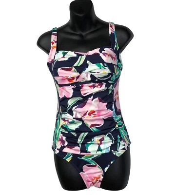 TRAJE DE BAÑO LIZ CLAIBORNE FLORAL DE UNA PIEZA talla 6 NUEVO CON ETIQUETA Foto 1 de 4