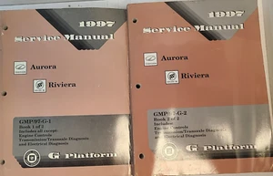 Oldsmobile Aurora Buick Riviera GM General Motors Shop Service 1997 juego de 2 manuales - Imagen 1 de 12