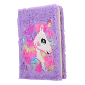2 Count Plush Notebook Creative Unicorns Notepad Scrapbook Travel Girl - Picture 1 of 12