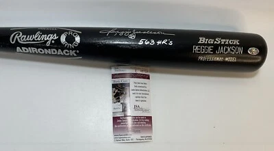 REGGIE JACKSON Signed Rawlings Pro Black Name Baseball Bat autograph autographed - Image 1 of 2