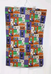 Halloween Cute Glitter Witches, Bats, Frankenstein Fabric 45" x 65"- D4 - Picture 1 of 2
