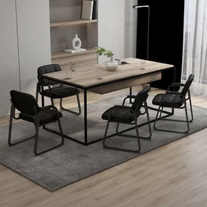 Set of 4 Waiting Room Chairs Reception Guest Chair Meeting Room Chair - Picture 1 of 8