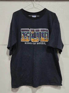 Vintage 1995 BUD KING OF BEERS XL Southwest Country Western Logo Tshirt Tee 90s - Picture 1 of 9