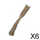 6X 1.5mm Jute Twine Craft Twine Rope Present Wrapping Cord for Artworks
