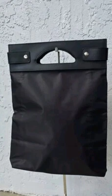 Lancel Paris 黑色尼龙手拿包 可折叠手提包 — 第 1/4 张图片