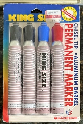 Vintage Sanford King Size Industrial Strength Permanent Markers 1992, Sealed - Image 1 of 2