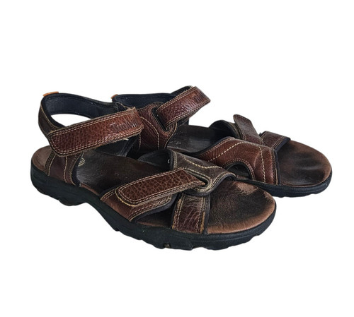 Sandali Timberland uomo taglia 10M marroni cinturino pelle trail escursionismo outdoor