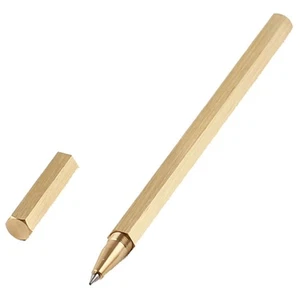 Luxury Brass Body Ballpoint Pen Black Ink 0.5mm Nib for Men Women for Creative G - Bild 1 von 8