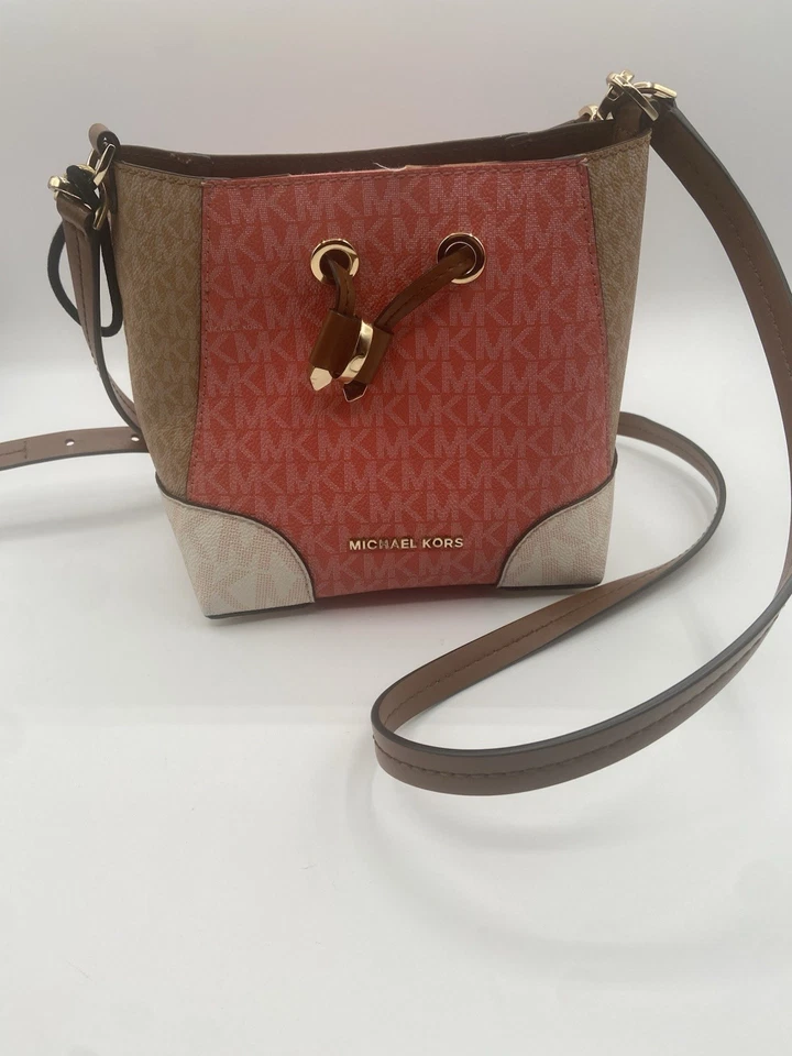 Bolso Bandolera Michael Kors Mercer Gallery Pequeño Convertible Cuero Marrón Cartera Foto 1 de 4