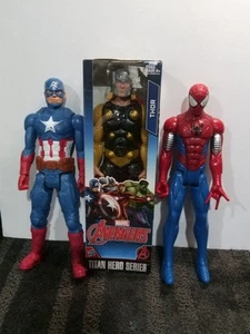 3 Marvel Figures (Captain America, Thor And Spider Man) - Picture 1 of 3