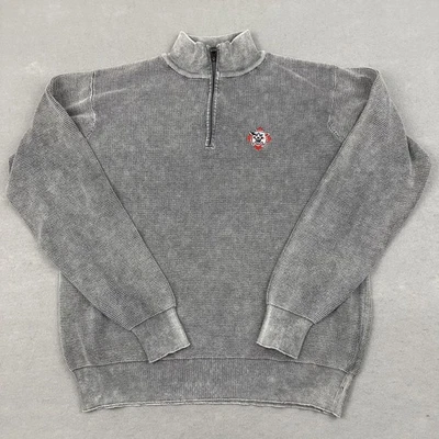 Suéter Davidson Wildcats Hombres Gris Medio 1/4 Cremallera Pullover Byron Nelson Golf M Foto 1 de 4
