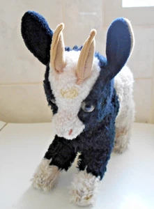 ANTIQUE 1960s EARLY STEIFF  GOAT COSY ZICKY WITH BUTTON / EAR 10 INCH OR 26 CM - Bild 1 von 8