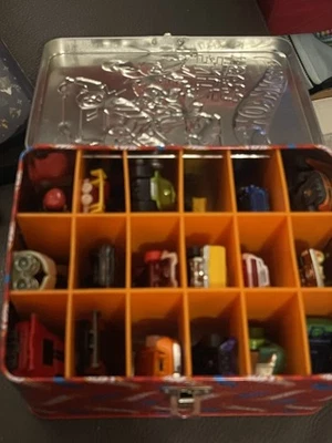Hot Wheels Metal Carrying Case With 18 Hot Wheel Cars  - Image 1 of 4