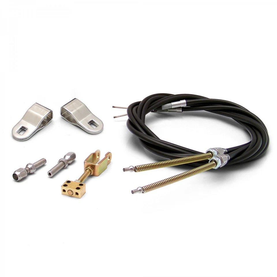 Stainless Steel Emergency e-Brake Cables with Clevis Kit for GM Disc or Drum co  - Изображение 1 из 4