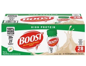 BOOST 20g High Protein Nutritional Drink, Very Vanilla (8 fl. oz., 28 ct.) - Picture 1 of 7