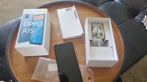 OPPO A15 32GB Blue Android Smart Mobile Phone boxed with accessories unlocked - Afbeelding 1 van 22