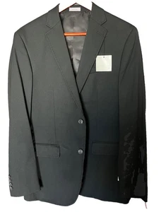 J.Ferrar Slim Fit Stretch Blazer Modern Sport Coat Black Jacket Size 38R Reg - Picture 1 of 2