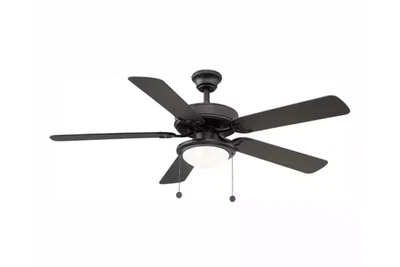 Hampton Bay Trice 52 in. LED Black Ceiling Fan Light Kit - Image 1 of 4