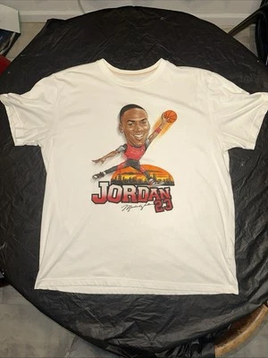 Camiseta Michael Jordan CARTOON Big Head Chicago Bulls Talla XXL Nike Dri-fit Foto 1 de 4