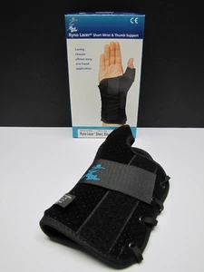Med Spec Ryno Lacer Wrist Sprain T-Spica Support Brace Short, Black Right Medium - Picture 1 of 24