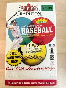 2003 Fleer Tradition Baseball MLB Factory Sealed Retail Box - Picture 1 of 2