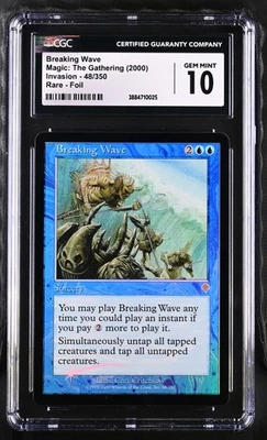 BREAKING WAVE Invasion Foil Rare CGC 10 MTG [Nostalgium] - Image 1 of 2
