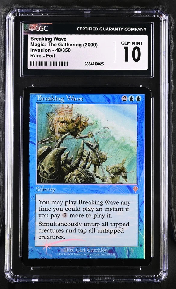 BREAKING WAVE Invasion Foil Rare CGC 10 MTG [Nostalgium] - Image 1 of 2
