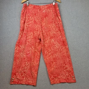 Nomadic Traders Womens Floral Elastic Waist Pull On Capri Pants Size XL Wide Leg - Picture 1 of 12