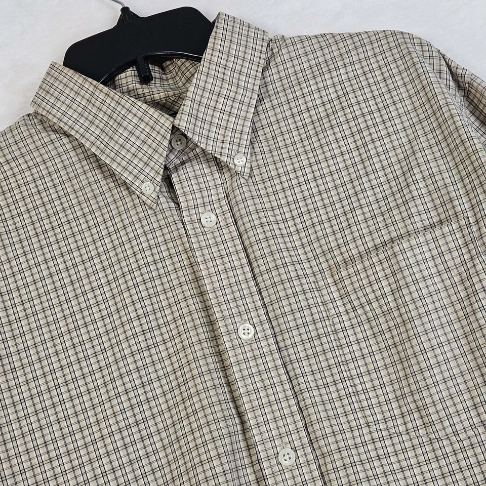 Camisa de vestir Dockers para hombre grande 16-16,5 manga larga abotonada a cuadros Foto 1 de 4