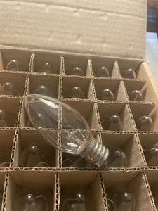 2 Boxes  of 25 each C9 Replacemen light bulbs  130V 10W  (50) Total - Picture 1 of 3