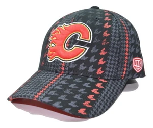 Calgary Flames OTH NHL Bridge Houndstooth Stretch Fit Team Logo Hockey Cap Hat - Picture 1 of 7