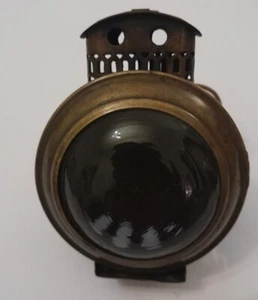 Fine & Rare Antique Brass Policeman's  ? Lamp With Retractable Pierced Chimney - Picture 1 of 7