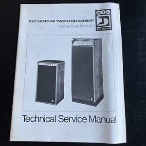 B-I-C Venturi Monitor Series Technical Service Manual Formula 5 & Formula 7 - Picture 1 of 5