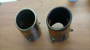 LAMBORGHINI GALLARDO LEFT & RIGHT EXHAUST TAIL PIPE TIP SET OEM 400253698 - Picture 1 of 7