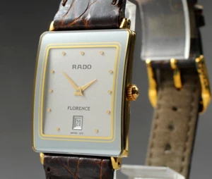 【N MINT】 RADO Florence 160.3605.2N Gray Unisex 24 mm Quartz Vintage Watch JAPAN - Picture 1 of 10