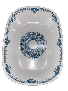 Vintage Noritake Progression “Blue Moon”Oval Vegetable Bowl 9”-Blue Floral - Picture 1 of 9