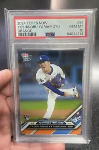 🇯🇵 2024 Topps Now Naranja 2/5 Yoshinobu Yamamoto #24 PSA 10 Dodgers RC 🔥 - Imagen 1 de 3
